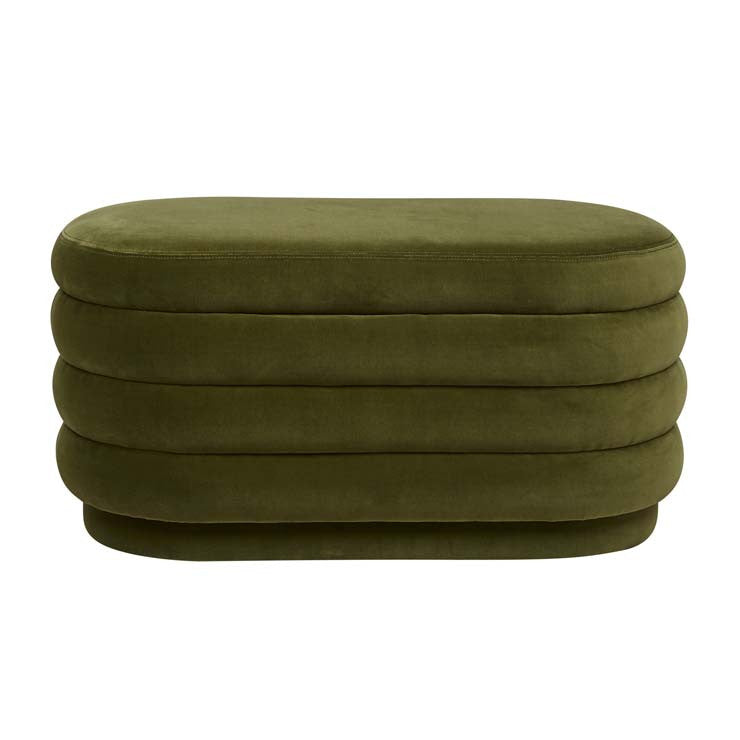 Kennedy Ribbed Oval Ottoman