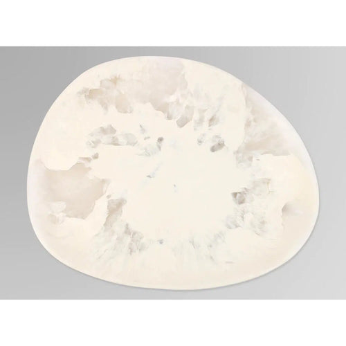 Resin Pebble Platter - Chalk Swirl