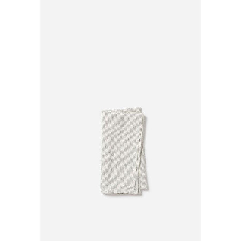 Pinstripe Linen Napkin - Pepper/Chalk